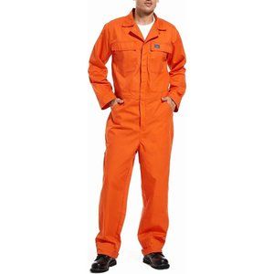 High Visibility Orange Work Coverall HISEA Long Sleeve with Multi Pocket…